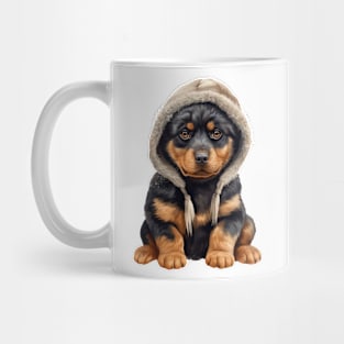 Winter Rottweiler Dog Mug